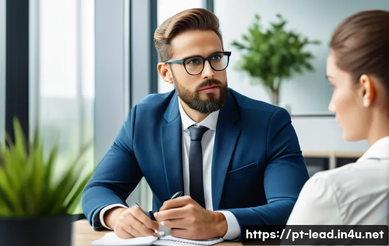 리더십 코치의 자격증 준비 - A professional leadership coach in a modern corporate office, wearing smart business casual attire a...